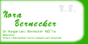 nora bernecker business card